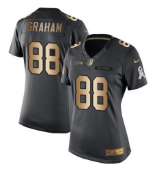 Nike Seahawks #88 Jimmy Graham Black Womens Stitched NFL Limited Gold Salute to Service Jersey Nike Seahawks #88 Jimmy Graham Black Womens Stitched NFL Limited Gold Salute to Service Jersey