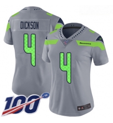 Seahawks #4 Michael Dickson Silver Women Stitched Football Limited Inverted Legend 100th Season Jersey Seahawks #4 Michael Dickson Silver Women Stitched Football Limited Inverted Legend 100th Season Jersey