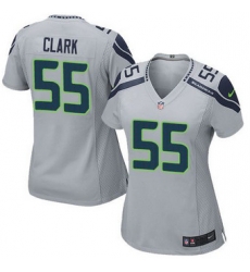 Women NEW Seattle Seahawks #55 Frank Clark Grey Alternate Stitched NFL Elite Jersey Women NEW Seattle Seahawks #55 Frank Clark Grey Alternate Stitched NFL Elite Jersey