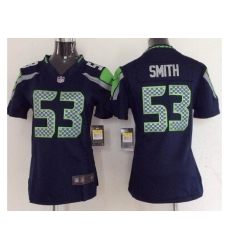 Women Nike Seattle Seahawks #53 Malcolm Smith Blue NFL Jersey Women Nike Seattle Seahawks #53 Malcolm Smith Blue NFL Jersey
