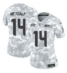 Women Seattle Seahawks 14 DK Metcalf 2024 F U S E Arctic Camo Salute To Service Limited Stitched Football Jersey Women Seattle Seahawks 14 DK Metcalf 2024 F U S E Arctic Camo Salute To Service Limited Stitched Football Jersey