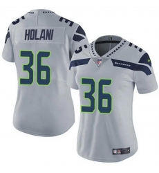 Women Seattle Seahawks 36 George Holani Grey Vapor Limited Stitched Football Jersey Women Seattle Seahawks 36 George Holani Grey Vapor Limited Stitched Football Jersey