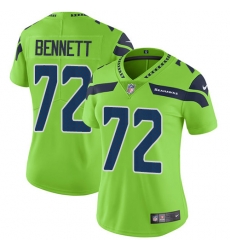 Womens Nike Seahawks #72 Michael Bennett Green Stitched NFL Limited Rush Jersey Womens Nike Seahawks #72 Michael Bennett Green Stitched NFL Limited Rush Jersey