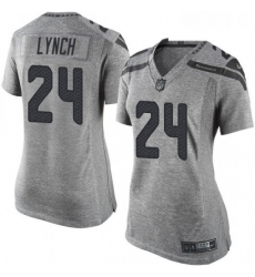 Womens Nike Seattle Seahawks 24 Marshawn Lynch Limited Gray Gridiron NFL Jersey Womens Nike Seattle Seahawks 24 Marshawn Lynch Limited Gray Gridiron NFL Jersey