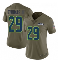Womens Nike Seattle Seahawks 29 Earl Thomas III Limited Olive 2017 Salute to Service NFL Jersey Womens Nike Seattle Seahawks 29 Earl Thomas III Limited Olive 2017 Salute to Service NFL Jersey