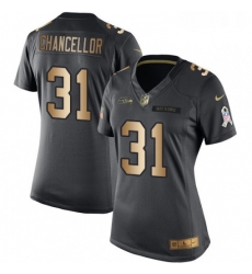 Womens Nike Seattle Seahawks 31 Kam Chancellor Limited BlackGold Salute to Service NFL Jersey Womens Nike Seattle Seahawks 31 Kam Chancellor Limited BlackGold Salute to Service NFL Jersey