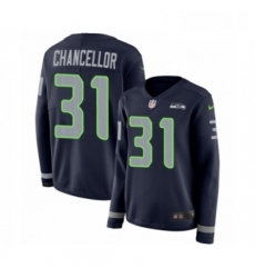 Womens Nike Seattle Seahawks 31 Kam Chancellor Limited Navy Blue Therma Long Sleeve NFL Jersey Womens Nike Seattle Seahawks 31 Kam Chancellor Limited Navy Blue Therma Long Sleeve NFL Jersey