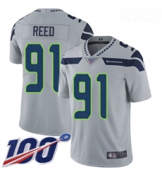 Seahawks #91 Jarran Reed Grey Alternate Youth Stitched Football 100th Season Vapor Limited Jersey Seahawks #91 Jarran Reed Grey Alternate Youth Stitched Football 100th Season Vapor Limited Jersey