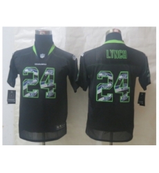 Youth Nike Seattle Seahawks #24 Lynch Black Jerseys(Lights Out Stitched) Youth Nike Seattle Seahawks #24 Lynch Black Jerseys(Lights Out Stitched)