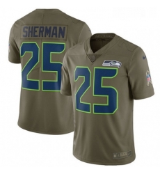 Youth Nike Seattle Seahawks 25 Richard Sherman Limited Olive 2017 Salute to Service NFL Jersey Youth Nike Seattle Seahawks 25 Richard Sherman Limited Olive 2017 Salute to Service NFL Jersey