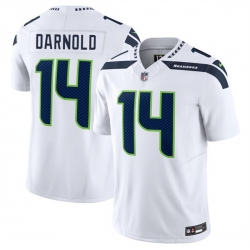 Youth Seattle Seahawks 14 Sam Darnold White 2024 F U S E Vapor Limited Stitched Football Jersey