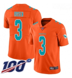 Dolphins 3 Josh Rosen Orange Men Stitched Football Limited Inverted Legend 100th Season Jersey Dolphins 3 Josh Rosen Orange Men Stitched Football Limited Inverted Legend 100th Season Jersey