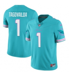 Men Miami Dolphins 1 Tua Tagovailoa Aqua 2023 F U S E Alternate Vapor Limited Stitched Football Jersey Men Miami Dolphins 1 Tua Tagovailoa Aqua 2023 F U S E Alternate Vapor Limited Stitched Football Jersey