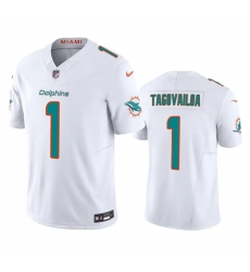 Men Miami Dolphins 1 Tua Tagovailoa White 2023 F U S E Vapor Limited Stitched Football Jersey Men Miami Dolphins 1 Tua Tagovailoa White 2023 F U S E Vapor Limited Stitched Football Jersey