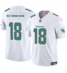 Men Miami Dolphins 18 Nick Westbrook Ikhine White 2025 F U S E Vapor Limited Stitched Football Jersey Men Miami Dolphins 18 Nick Westbrook Ikhine White 2025 F U S E Vapor Limited Stitched Football Jersey