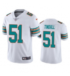 Men Miami Dolphins 51 Channing Tindall White Color Rush Limited Stitched Football Jersey Men Miami Dolphins 51 Channing Tindall White Color Rush Limited Stitched Football Jersey
