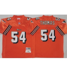 Men Miami Dolphins 54 Zach Thomas Orange Throwback Stitched Football Jersey Men Miami Dolphins 54 Zach Thomas Orange Throwback Stitched Football Jersey