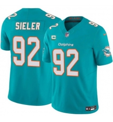 Men Miami Dolphins 92 Zach Sieler Aqua 2025 F U S E With 2 Star C Patch Vapor Limited Stitched Football Jersey Men Miami Dolphins 92 Zach Sieler Aqua 2025 F U S E With 2 Star C Patch Vapor Limited Stitched Football Jersey