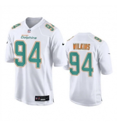 Men Miami Dolphins 94 Christian Wilkins White Fashion Vapor Untouchable Stitched Football Jersey Men Miami Dolphins 94 Christian Wilkins White Fashion Vapor Untouchable Stitched Football Jersey