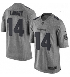 Mens Nike Miami Dolphins 14 Jarvis Landry Limited Gray Gridiron NFL Jersey Mens Nike Miami Dolphins 14 Jarvis Landry Limited Gray Gridiron NFL Jersey
