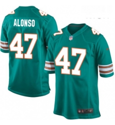 Mens Nike Miami Dolphins 47 Kiko Alonso Game Aqua Green Alternate NFL Jersey Mens Nike Miami Dolphins 47 Kiko Alonso Game Aqua Green Alternate NFL Jersey