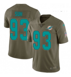 Mens Nike Miami Dolphins 93 Ndamukong Suh Limited Olive 2017 Salute to Service NFL Jersey Mens Nike Miami Dolphins 93 Ndamukong Suh Limited Olive 2017 Salute to Service NFL Jersey