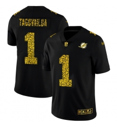 Miami Dolphins 1 Tua Tagovailoa Men Nike Leopard Print Fashion Vapor Limited NFL Jersey Black Miami Dolphins 1 Tua Tagovailoa Men Nike Leopard Print Fashion Vapor Limited NFL Jersey Black