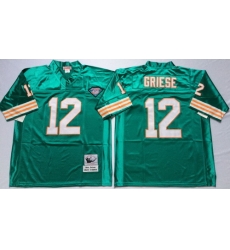 Mitchell And Ness Dolphins #12 bob griese green Throwback Stitched NFL Jersey Mitchell And Ness Dolphins #12 bob griese green Throwback Stitched NFL Jersey