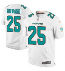Nike Dolphins #25 Xavien Howard White Mens Stitched NFL New Elite Jersey Nike Dolphins #25 Xavien Howard White Mens Stitched NFL New Elite Jersey