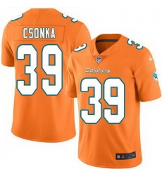 Nike Dolphins #39 Larry Csonka Orange Mens Stitched NFL Limited Rush Jersey Nike Dolphins #39 Larry Csonka Orange Mens Stitched NFL Limited Rush Jersey
