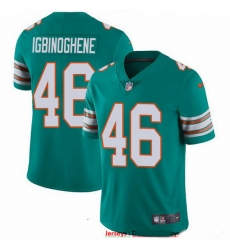 Nike Dolphins 46 Noah Igbinoghene Aqua Green Alternate Men Stitched NFL Vapor Untouchable Limited Jersey Nike Dolphins 46 Noah Igbinoghene Aqua Green Alternate Men Stitched NFL Vapor Untouchable Limited Jersey