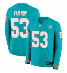 Nike Dolphins 53 Kyle Van Noy Aqua Green Team Color Men Stitched NFL Limited Therma Long Sleeve Jersey Nike Dolphins 53 Kyle Van Noy Aqua Green Team Color Men Stitched NFL Limited Therma Long Sleeve Jersey