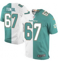 Nike Dolphins #67 Laremy Tunsil Aqua Green White Mens Stitched NFL Elite Split Jersey Nike Dolphins #67 Laremy Tunsil Aqua Green White Mens Stitched NFL Elite Split Jersey