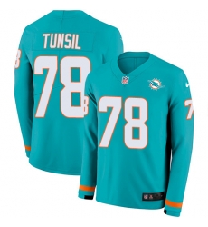Nike Dolphins 78 Laremy Tunsil Aqua Green Team Color Men s Stitched NFL Limited Therma Long Sleeve Jersey Nike Dolphins 78 Laremy Tunsil Aqua Green Team Color Men s Stitched NFL Limited Therma Long Sleeve Jersey