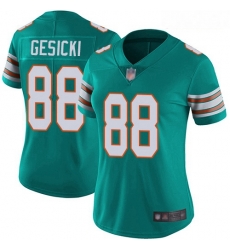 Dolphins #88 Mike Gesicki Aqua Green Alternate Women Stitched Football Vapor Untouchable Limited Jersey Dolphins #88 Mike Gesicki Aqua Green Alternate Women Stitched Football Vapor Untouchable Limited Jersey