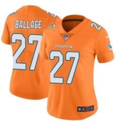 Kalen Ballage Miami Dolphins Women Limited Color Rush Nike Jersey Orange Kalen Ballage Miami Dolphins Women Limited Color Rush Nike Jersey Orange