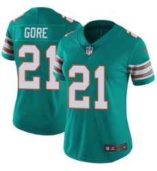 Nike Dolphins #21 Frank Gore Aqua Green Alternate Womens Stitched NFL Vapor Untouchable Limited Jersey Nike Dolphins #21 Frank Gore Aqua Green Alternate Womens Stitched NFL Vapor Untouchable Limited Jersey