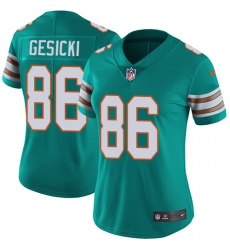 Nike Dolphins #86 Mike Gesicki Aqua Green Alternate Womens Stitched NFL Vapor Untouchable Limited Jersey Nike Dolphins #86 Mike Gesicki Aqua Green Alternate Womens Stitched NFL Vapor Untouchable Limited Jersey