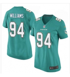 Nike Dolphins #94 Mario Williams Aqua Green Team Color Womens Stitched NFL Elite Jersey Nike Dolphins #94 Mario Williams Aqua Green Team Color Womens Stitched NFL Elite Jersey