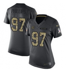 Nike Dolphins #97 Jordan Phillips Black Womens Stitched NFL Limited 2016 Salute to Service Jersey Nike Dolphins #97 Jordan Phillips Black Womens Stitched NFL Limited 2016 Salute to Service Jersey