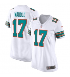 Women's Miami Dolphins #17 Jaylen Waddle White Vapor Untouchable Stitched NFL Jersey Women's Miami Dolphins #17 Jaylen Waddle White Vapor Untouchable Stitched NFL Jersey