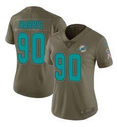 Womens Nike Dolphins #90 Charles Harris Olive Stitched NFL Limited 2017 Salute to Service Jersey Womens Nike Dolphins #90 Charles Harris Olive Stitched NFL Limited 2017 Salute to Service Jersey