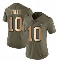 Womens Nike Miami Dolphins 10 Kenny Stills Limited OliveGold 2017 Salute to Service NFL Jersey Womens Nike Miami Dolphins 10 Kenny Stills Limited OliveGold 2017 Salute to Service NFL Jersey