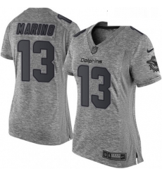 Womens Nike Miami Dolphins 13 Dan Marino Limited Gray Gridiron NFL Jersey Womens Nike Miami Dolphins 13 Dan Marino Limited Gray Gridiron NFL Jersey