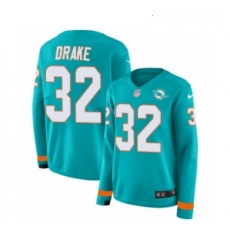 Womens Nike Miami Dolphins 32 Kenyan Drake Limited Aqua Therma Long Sleeve NFL Jersey Womens Nike Miami Dolphins 32 Kenyan Drake Limited Aqua Therma Long Sleeve NFL Jersey
