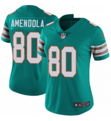 Womens Nike Miami Dolphins 80 Danny Amendola Aqua Green Alternate Vapor Untouchable Elite Player NFL Jersey Womens Nike Miami Dolphins 80 Danny Amendola Aqua Green Alternate Vapor Untouchable Elite Player NFL Jersey