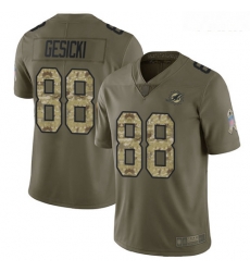 Dolphins #88 Mike Gesicki Olive Camo Youth Stitched Football Limited 2017 Salute to Service Jersey Dolphins #88 Mike Gesicki Olive Camo Youth Stitched Football Limited 2017 Salute to Service Jersey