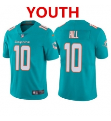 Youth Miami Dolphins 10 Tyreek Hill Aqua Vapor Untouchable Limited Stitched Jersey Youth Miami Dolphins 10 Tyreek Hill Aqua Vapor Untouchable Limited Stitched Jersey