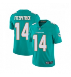 Youth Miami Dolphins 14 Ryan Fitzpatrick Aqua Green Team Color Vapor Untouchable Limited Player Football Jersey