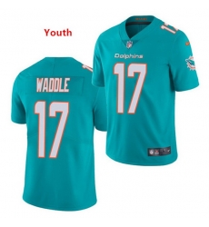 Youth Miami Dolphins 17 Jaylen Waddle Aqua 2021 Vapor Untouchable Limited Stitched Jersey Youth Miami Dolphins 17 Jaylen Waddle Aqua 2021 Vapor Untouchable Limited Stitched Jersey